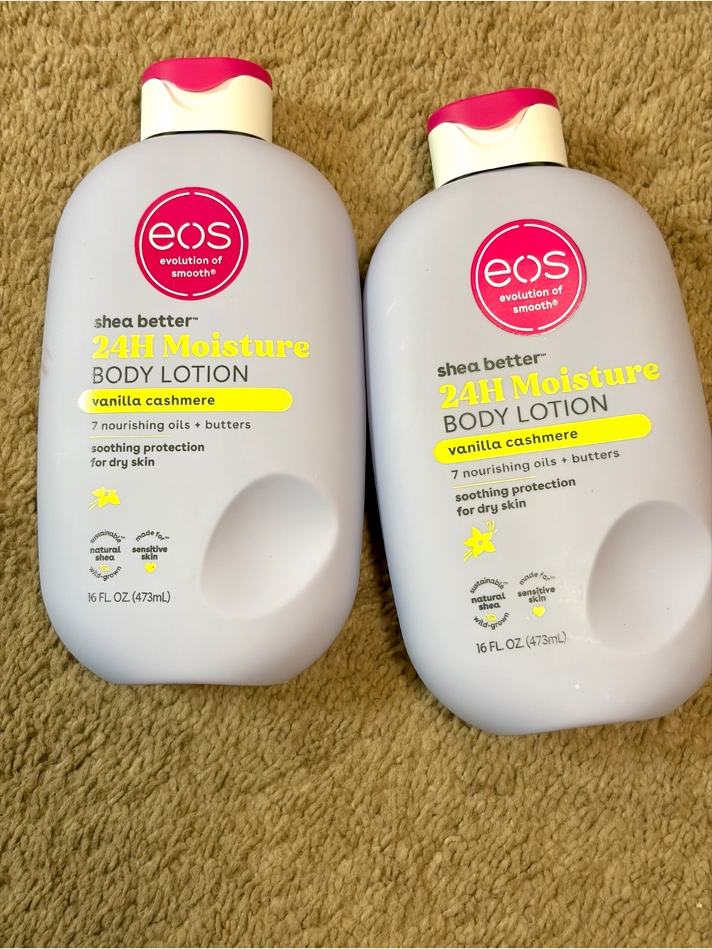 eos Shea Better 24H Moisture Body Lotion — White and Pink Bottles/Sealed.
